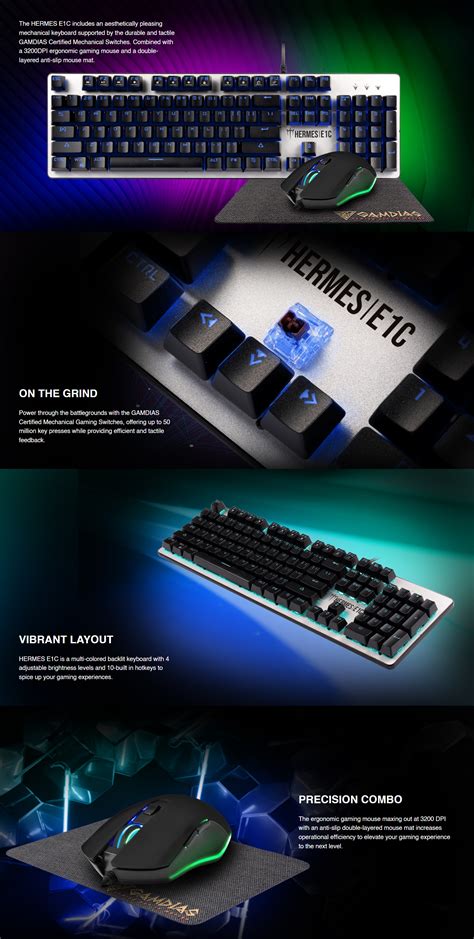 Mechanical Gaming keyboard Gamdias HERMES E1 